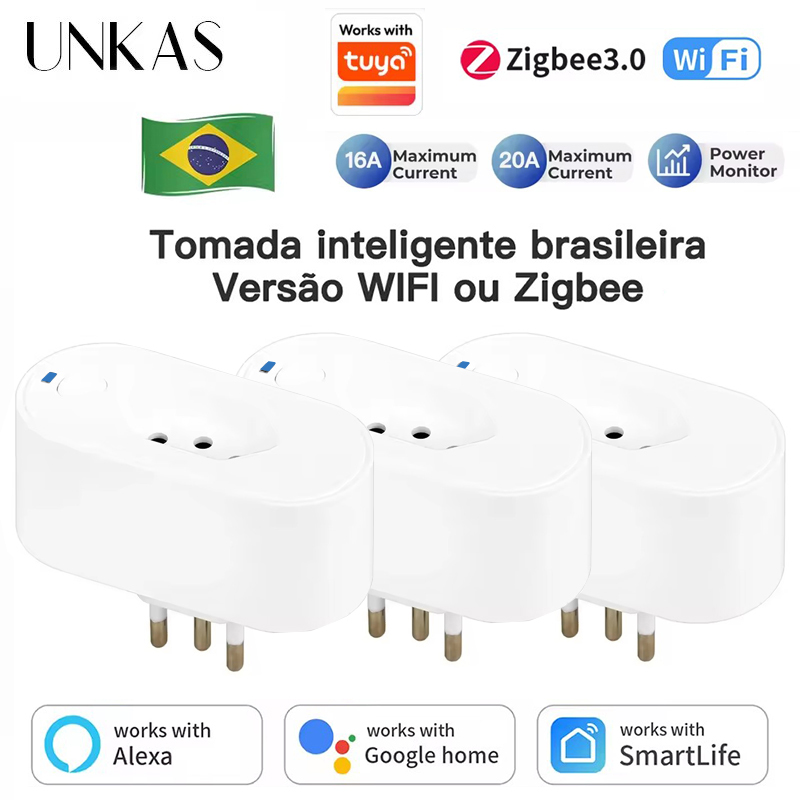 Home Cinema Alexa - UNKAS Works with Tuya Brazil Plug