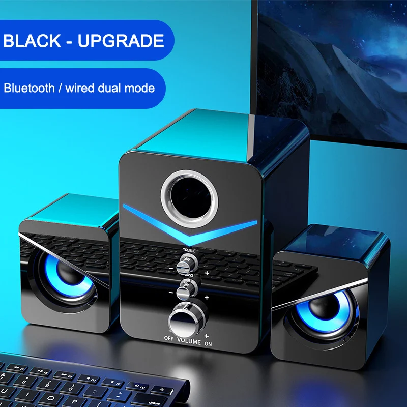 Home Cinema Subwoofer - Black Upgrade Bluetooth Wired Dual Mode