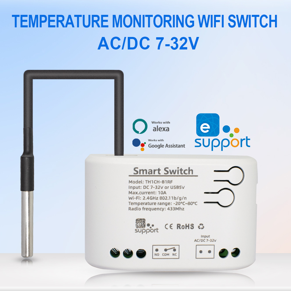 Home Cinema Alexa - Smart Temperature Switch 12V 24V 220V