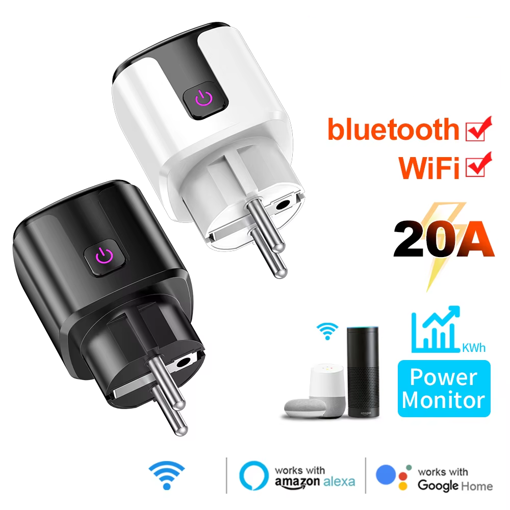 Home Cinema Alexa - Smart 20A EU Plug WiFi+Bluetooth Socket