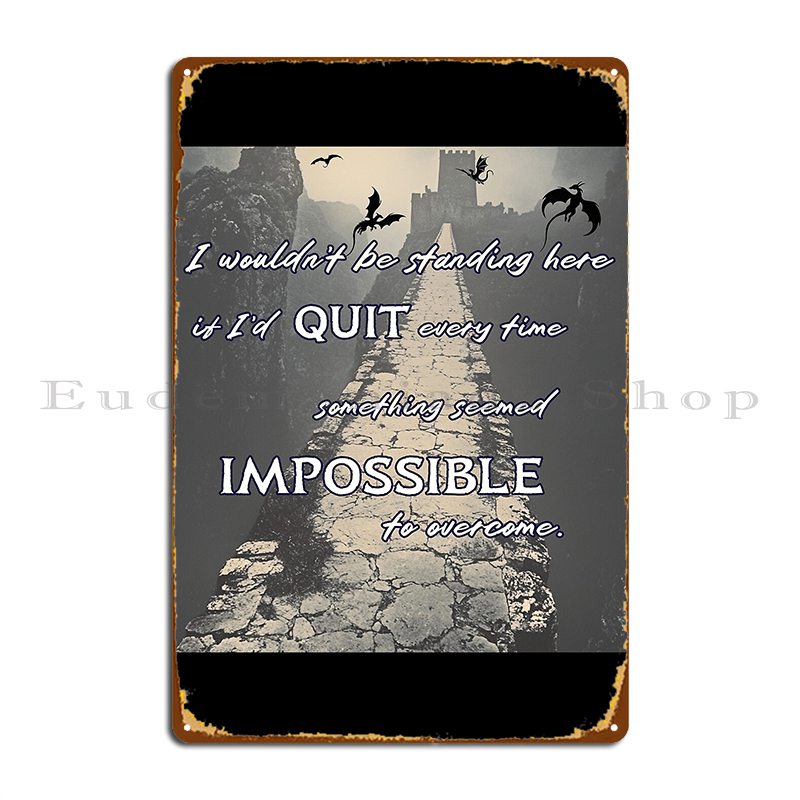 Home Cinema Design - Courage On The Parapet Metal Sign