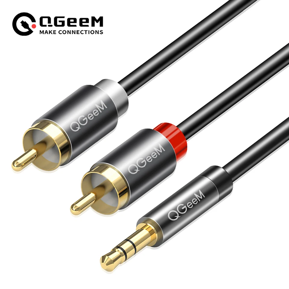 QGeeM RCA Cable 2RCA to 3.5 Au - đánh giá và giá Home Cinema Subwoofer