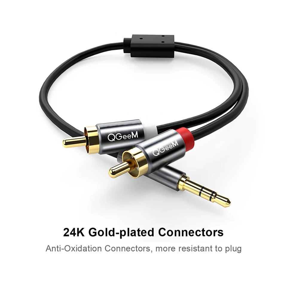 QGeeM RCA Cable 2RCA to 3.5 Au - đánh giá và giá Home Cinema Subwoofer