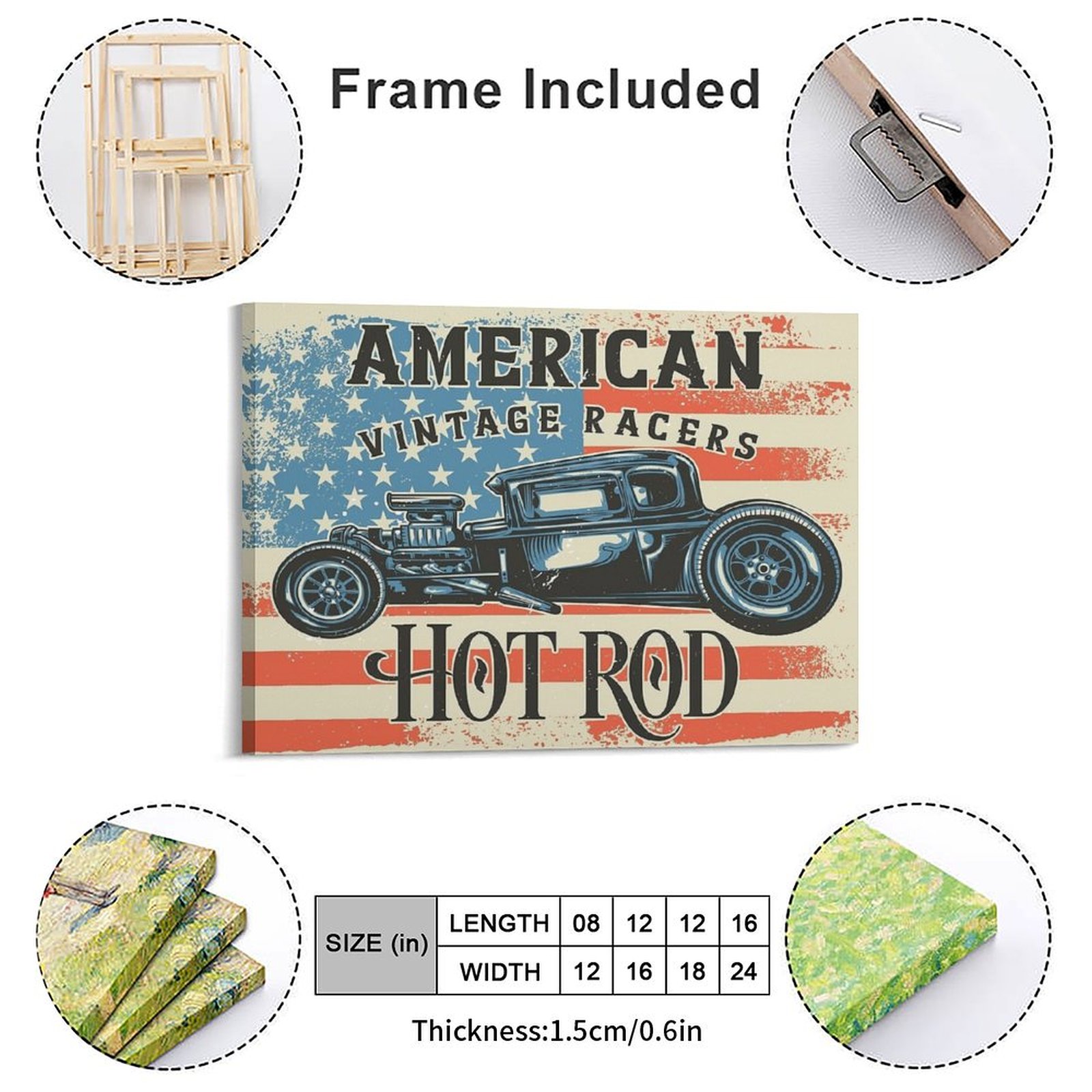 American Hot Rod Canvas Painti - đánh giá và giá Home Cinema Design