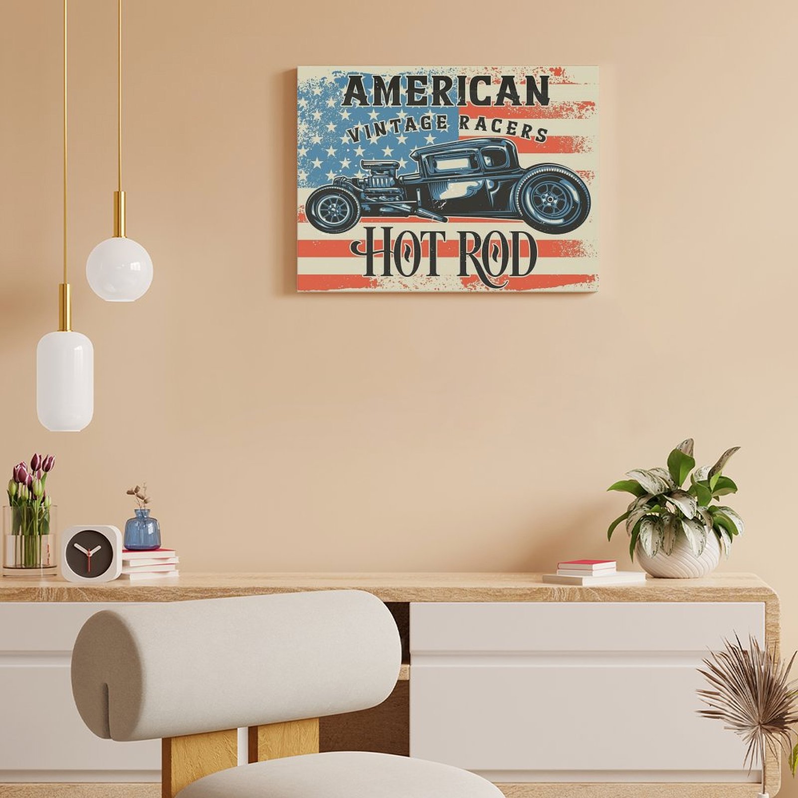 American Hot Rod Canvas Painti - đánh giá và giá Home Cinema Design