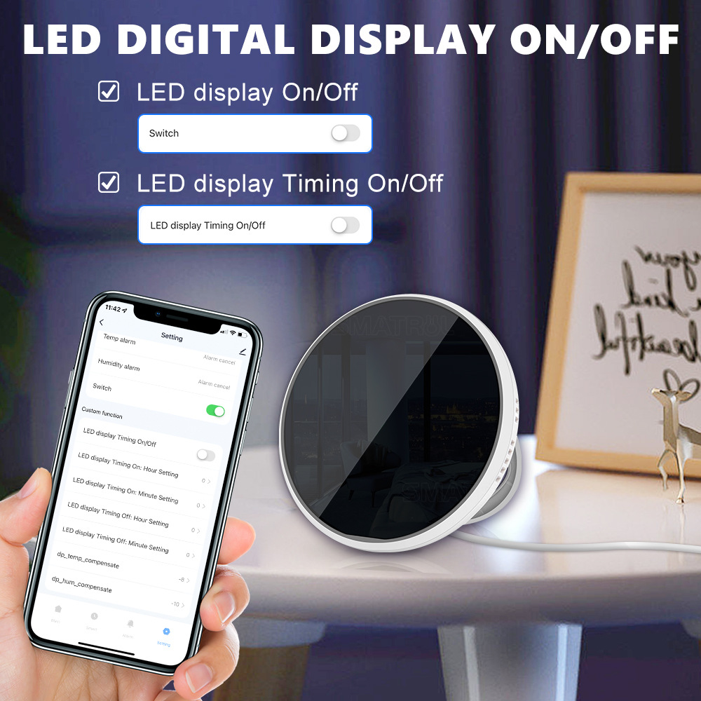 Tuya Wifi nhiệt độ độ ẩm cảm b - đánh giá và giá Home Cinema Alexa