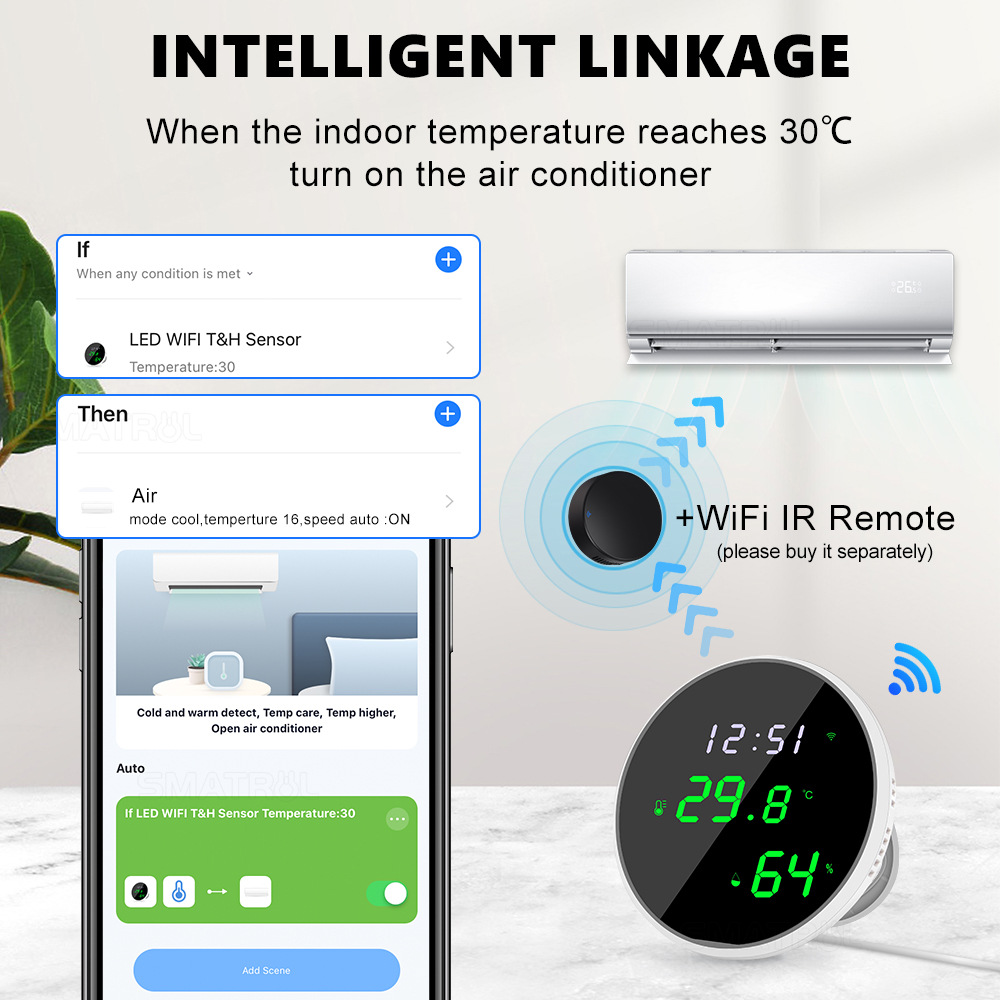 Tuya Wifi nhiệt độ độ ẩm cảm b - đánh giá và giá Home Cinema Alexa