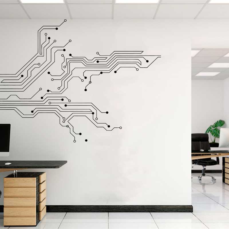Technology Circuit Board Wall  - đánh giá và giá Home Cinema Room