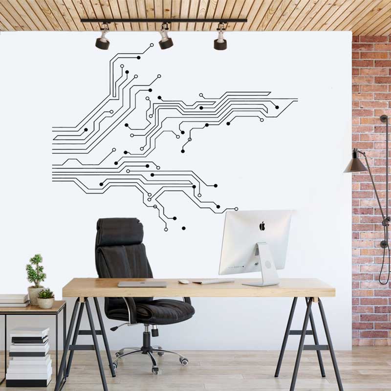 Technology Circuit Board Wall  - đánh giá và giá Home Cinema Room