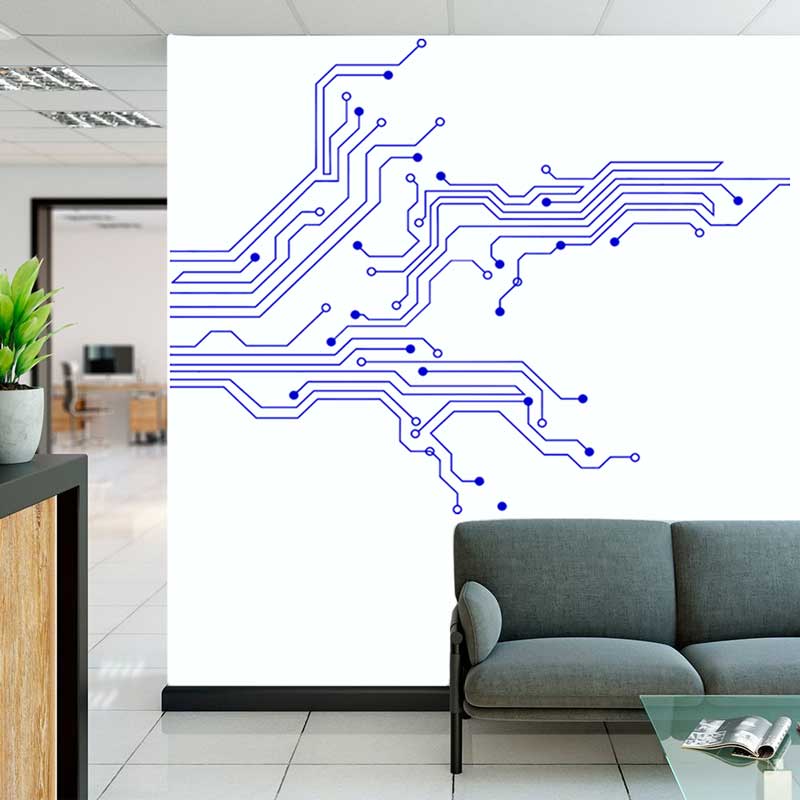 Technology Circuit Board Wall  - đánh giá và giá Home Cinema Room