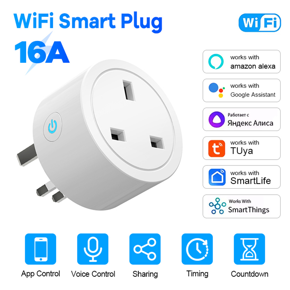 WiFi Smart Plug 16A UK Socket  - đánh giá và giá Home Cinema Alexa