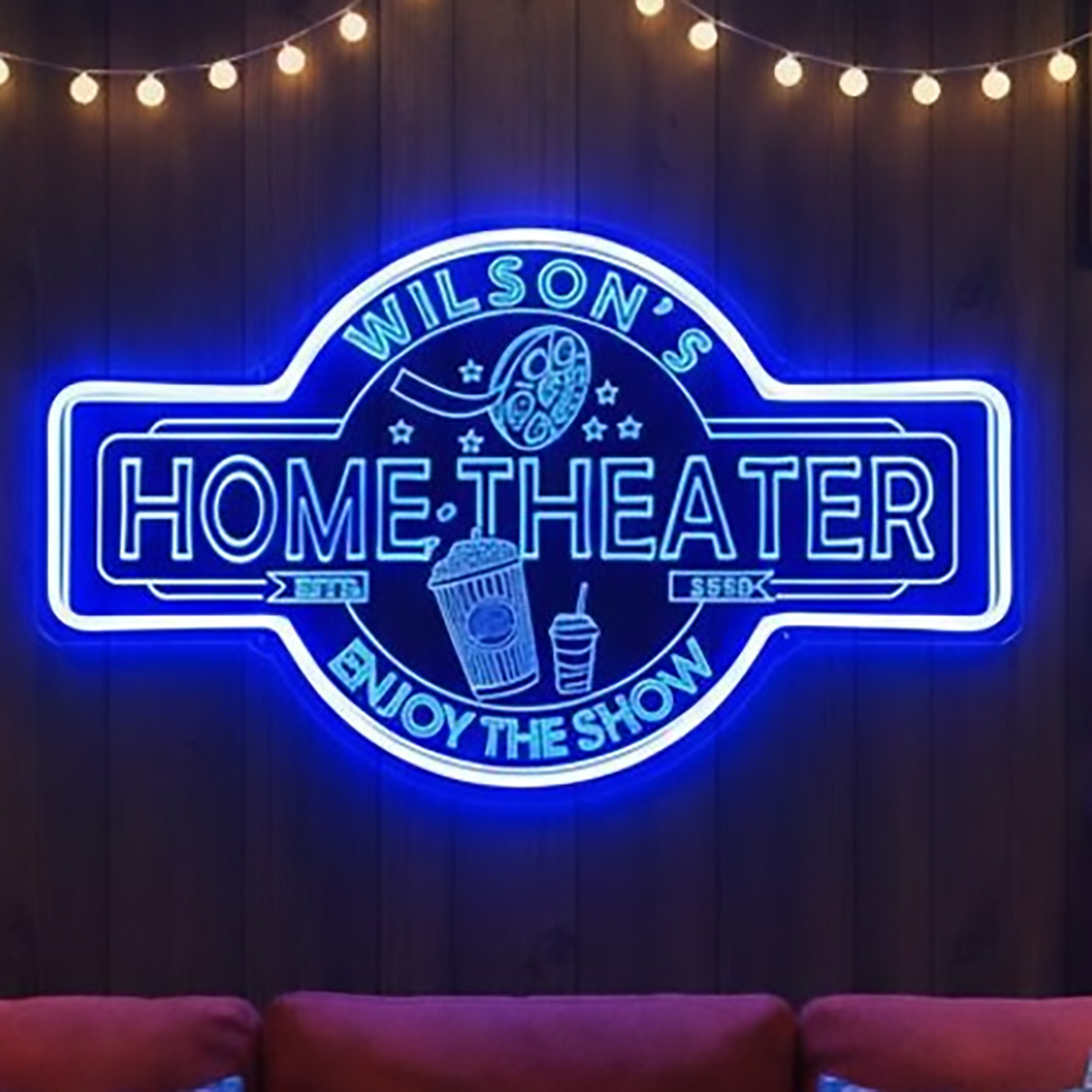 Custom Home Theater Neon Sign  - đánh giá và giá Home Cinema Room