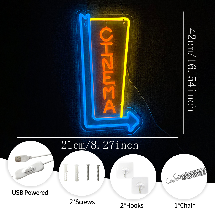 Cinema Arrow LED Neon Sign USB - đánh giá và giá Home Cinema Guide