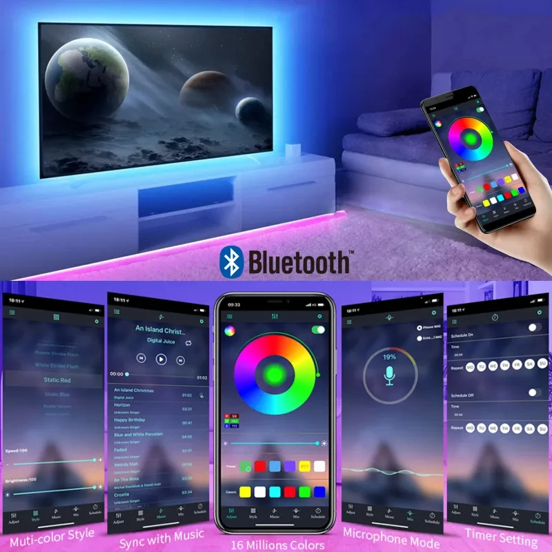 USB Led Strip Lights DC 5V RGB - đánh giá và giá Ambient Light Strip Tv