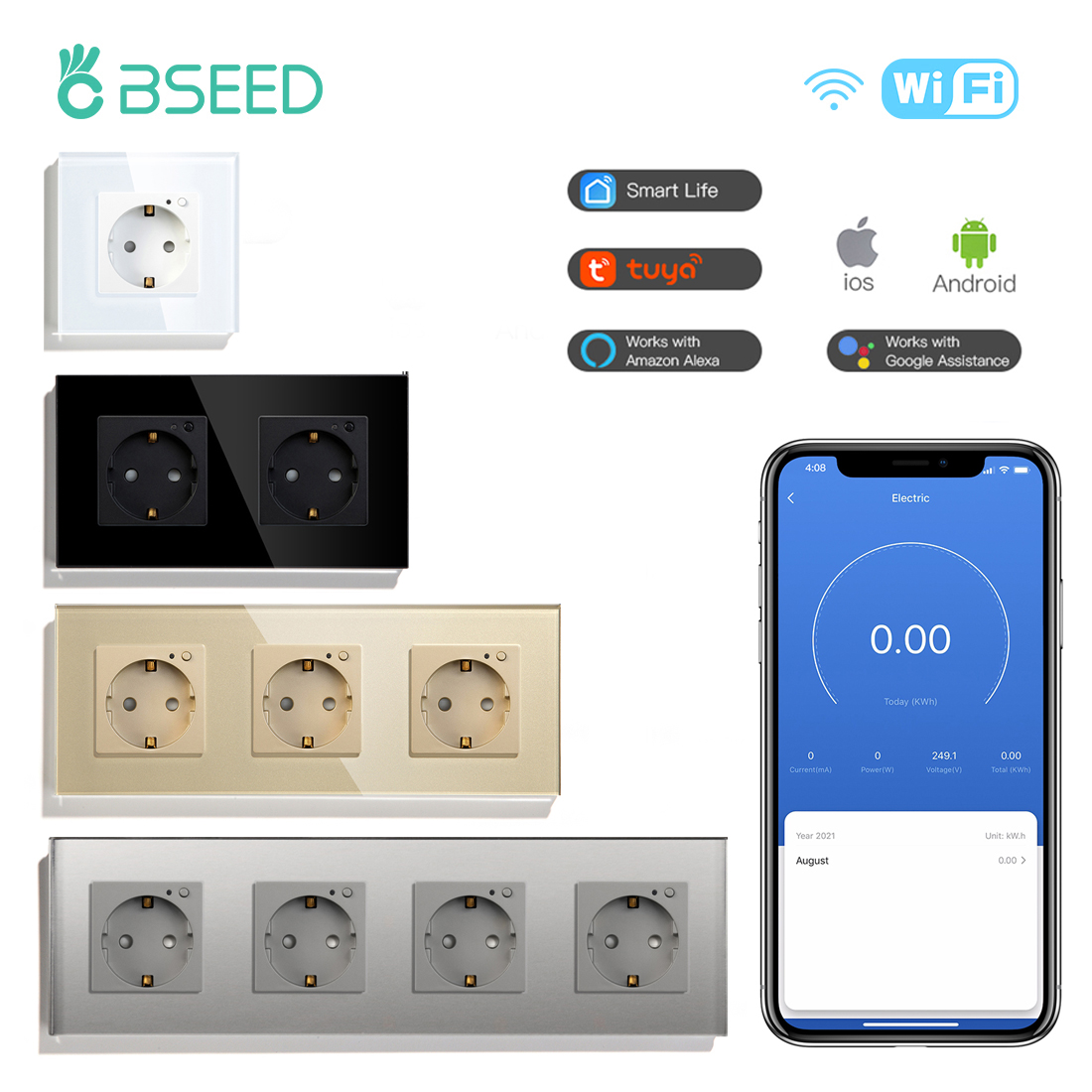 BSEED EU Điện Wifi Ổ Cắm Thông - đánh giá và giá Home Cinema Alexa