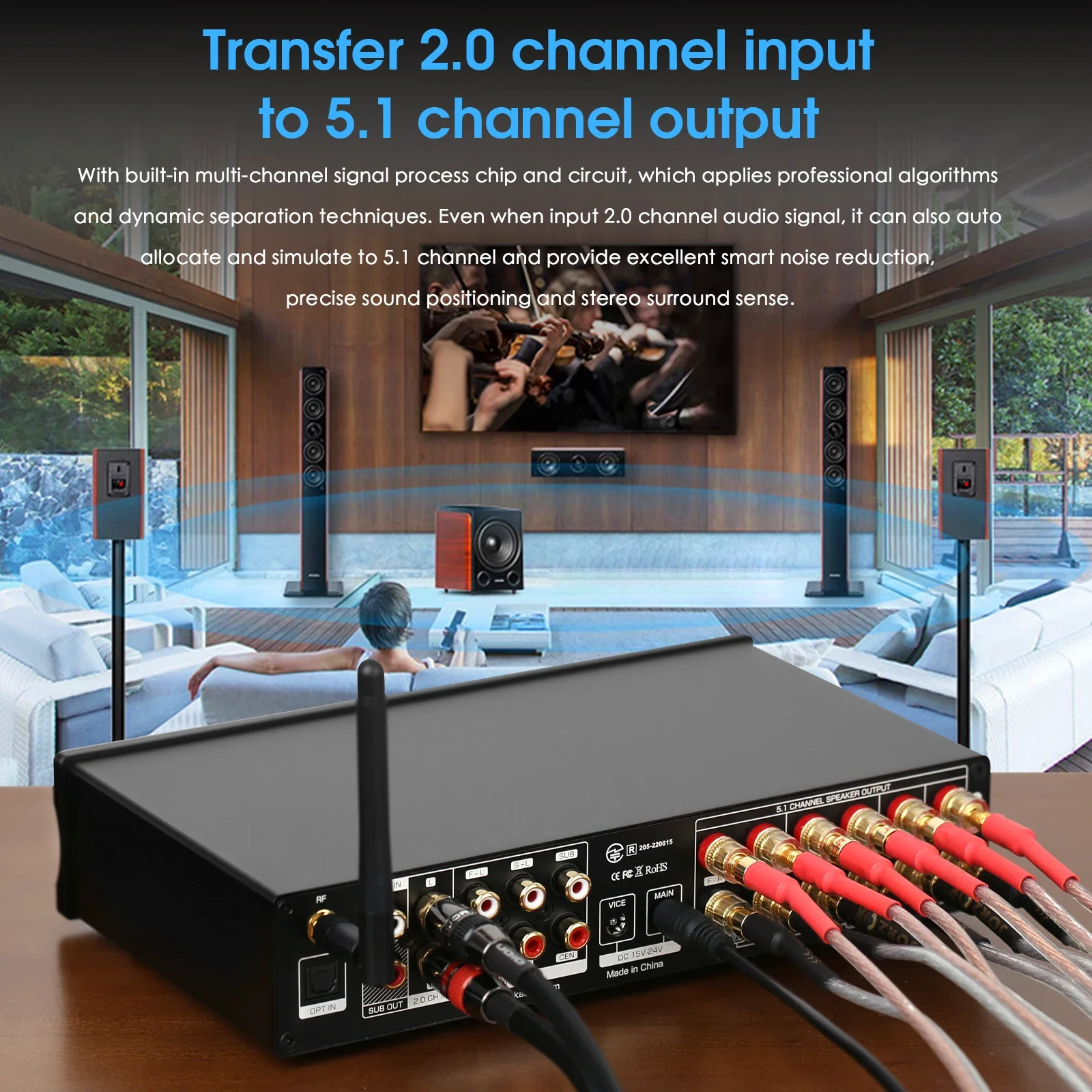 Douk Audio 5.1 Channel Digital - đánh giá và giá Home Cinema Subwoofer