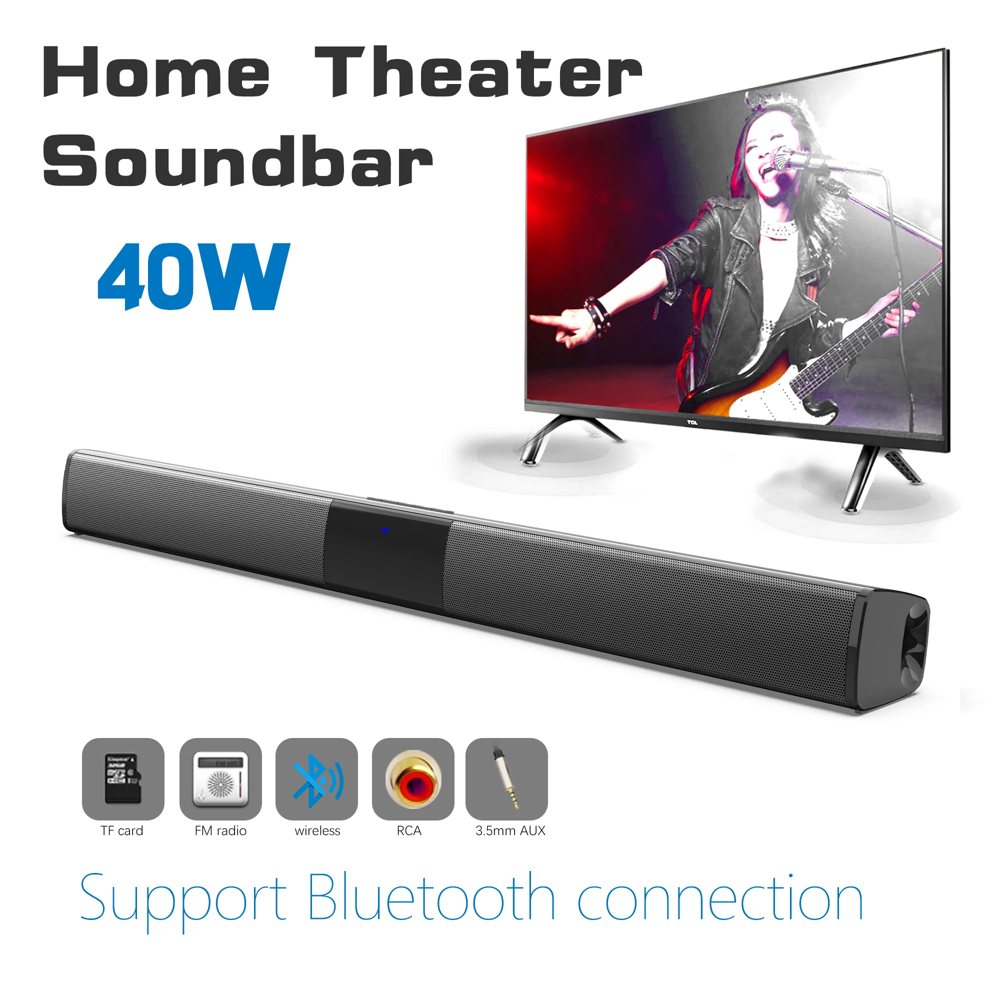 40W High Power Soundbar for TV - đánh giá và giá Home Cinema Subwoofer