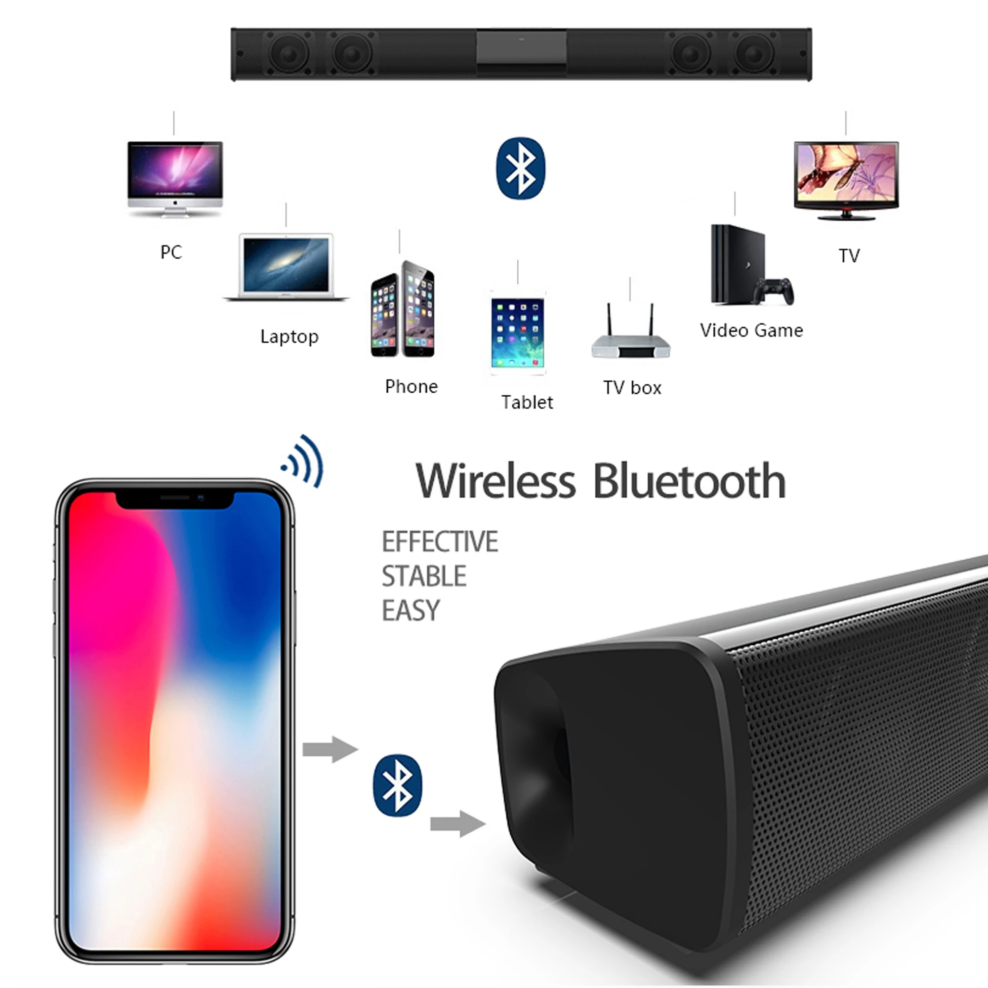 40W High Power Soundbar for TV - đánh giá và giá Home Cinema Subwoofer
