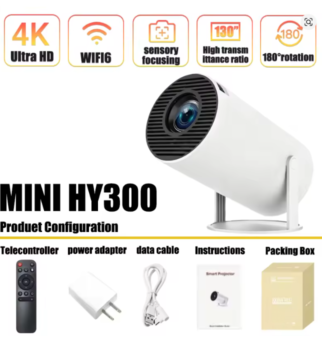 Mini HY300 Portable Projector  - đánh giá và giá Video Home Cinema