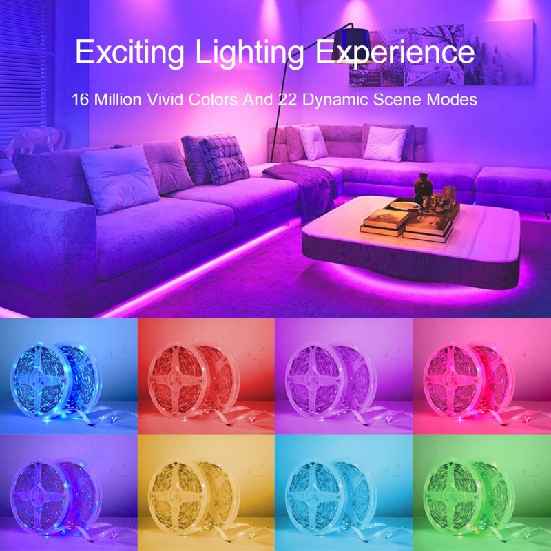 LED Strip Lights Smart RGB Led - đánh giá và giá Ambient Light Strip Tv