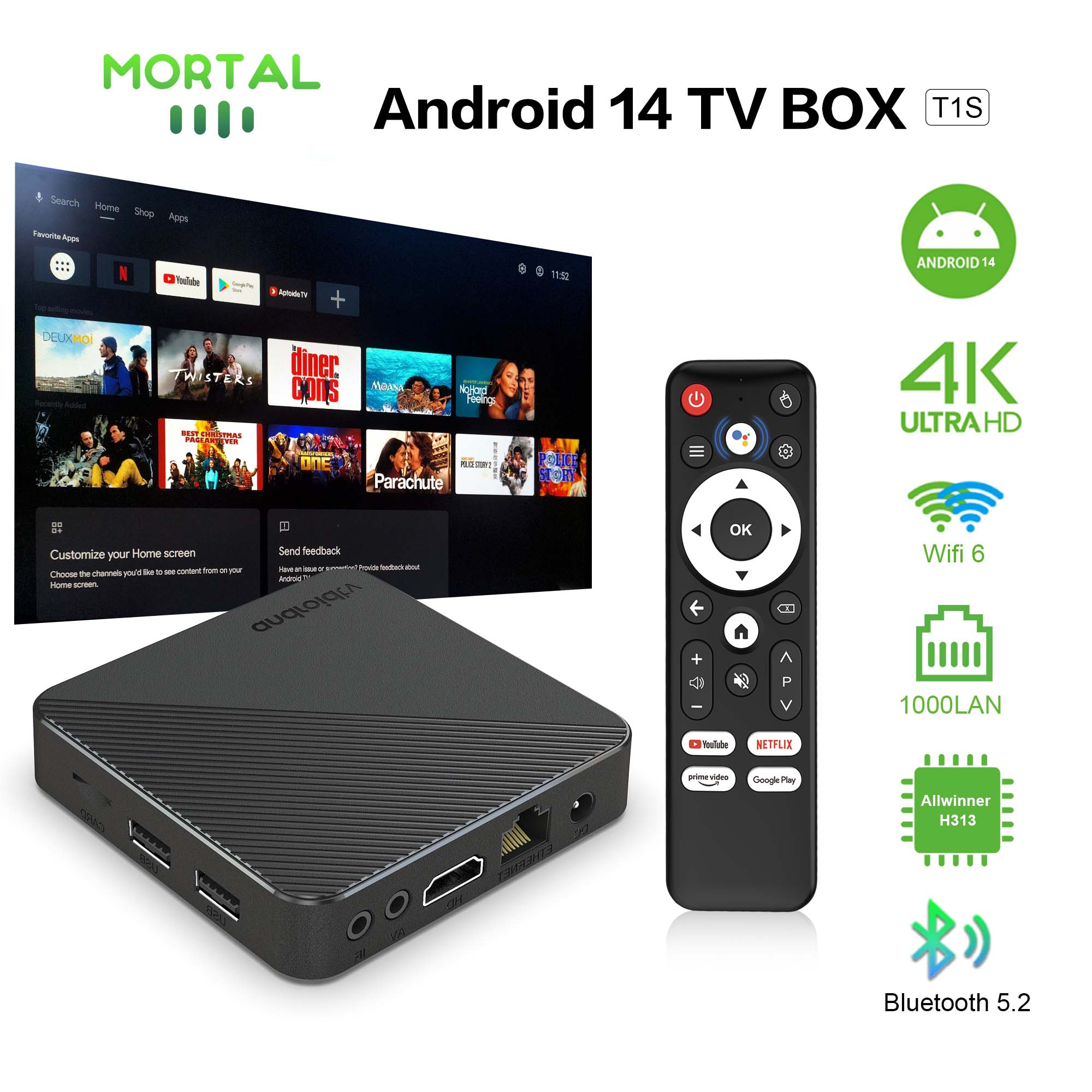 Android14 TV Box Smart Home Th - đánh giá và giá Video Home Cinema