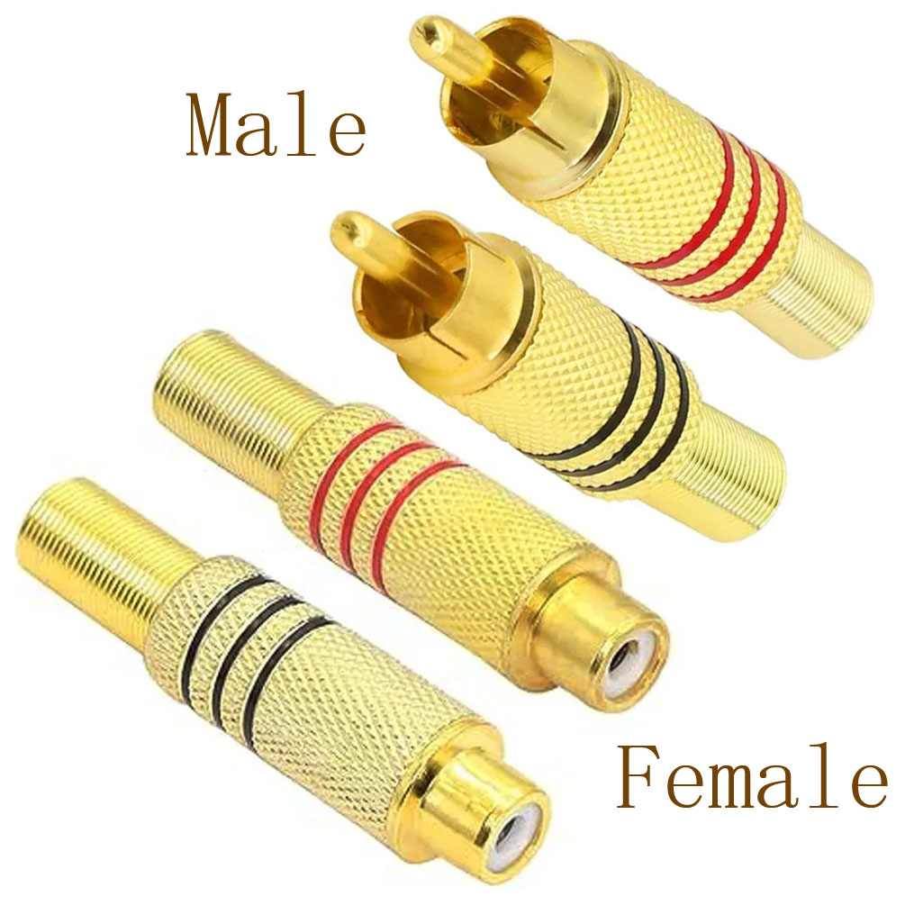 4PCS RCA Plug Gold Plated Sold - đánh giá và giá Video Home Cinema