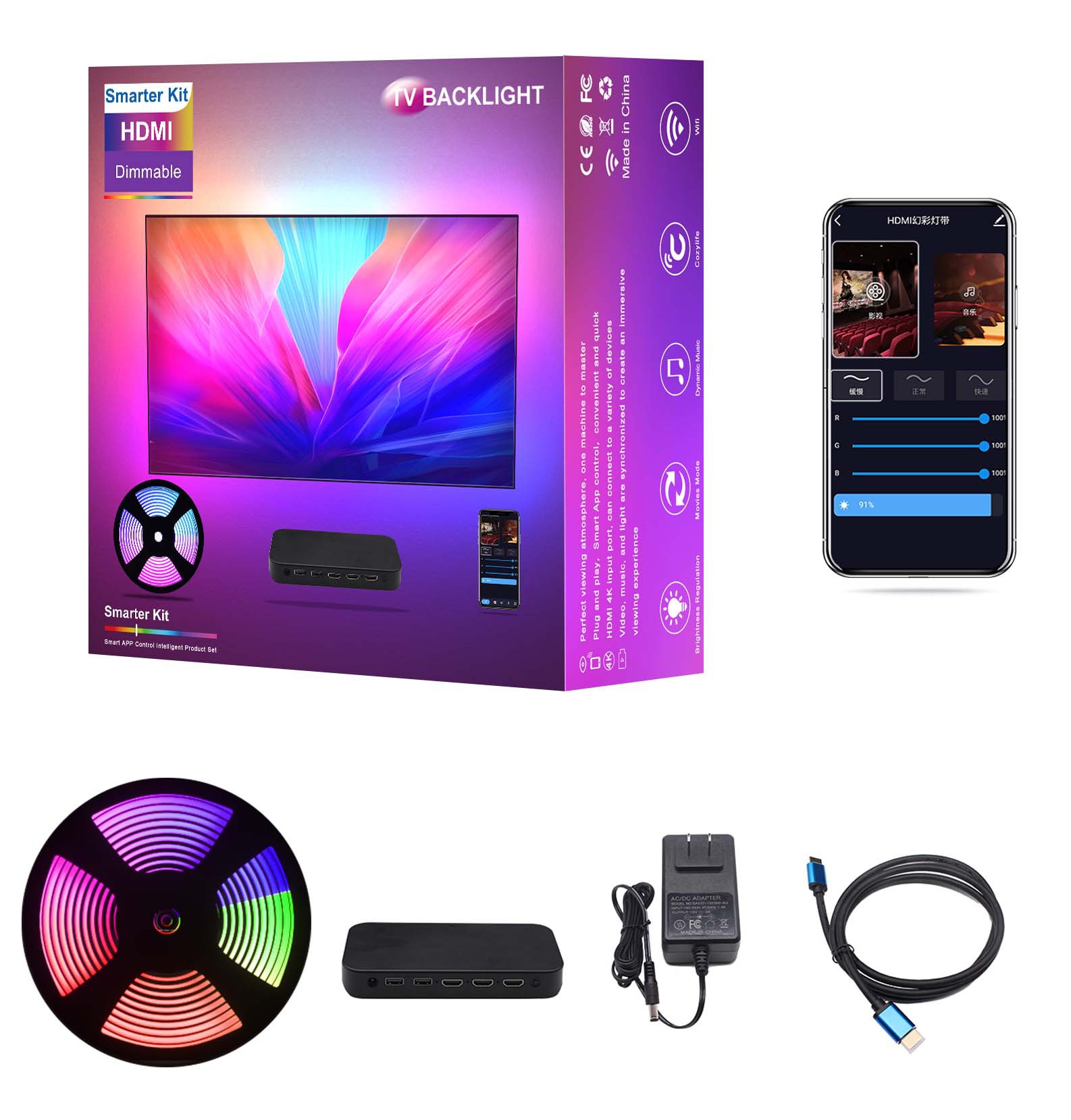 RGBIC Smart Ambient TV Light K - đánh giá và giá Ambient Light Strip Tv